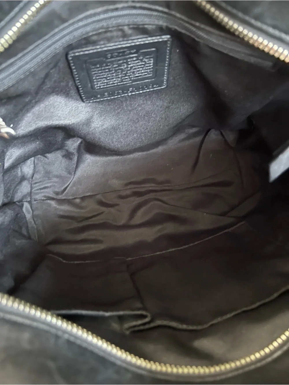 Coach Hampton 2006 Vintage Black Leather Tote Shoulder Bag Y2K